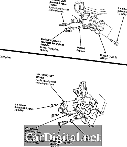P0116 1997 HONDA CIVIC - Problém s rozsahem / výkonem snímače teploty chladicí kapaliny motoru 1