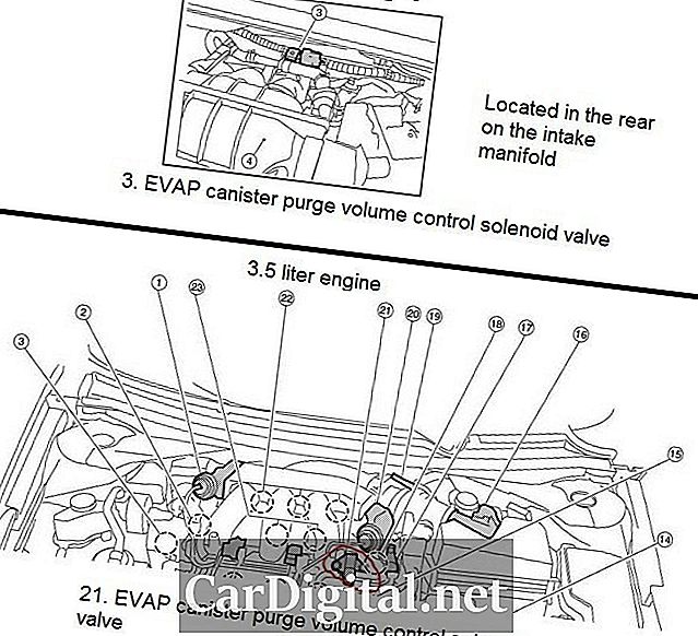 P0444 2008 NISSAN ALTIMA SEDAN - Circuito valvola solenoide di controllo del volume di spurgo canister EVAP aperto