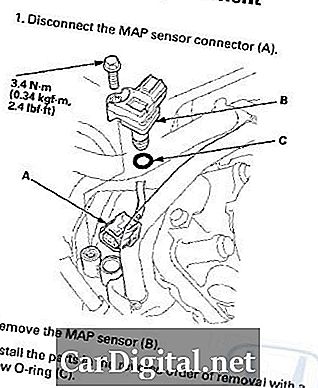 P1129 2008 HONDA ACCORD - Absoliutus slėgio jutiklio grandinės srautas didesnis nei tikėtasi