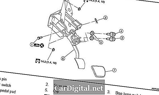 P1572 2008 NISSAN ALTIMA SEDAN - Litar Pedal Switch Pedal Langgar
