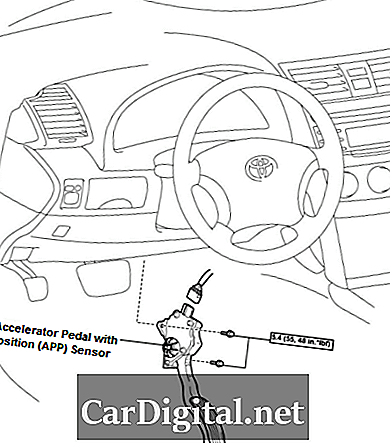 P2123 2006 TOYOTA CAMRY - Sensor de posición del pedal del acelerador / Interruptor 'D' Entrada de circuito alta