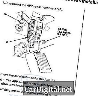 P2122 HONDA - Sensor de Posição do Pedal Acelerador 'A' Sensor de Posição do Acelerador 'D' Circuito de Baixa Tensão