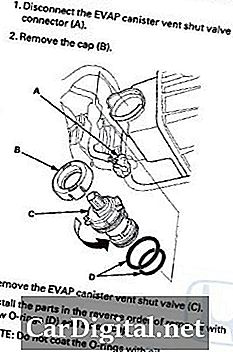 P2422 2008 HONDA ACCORD - Изпарителна емисионна система Затворена вентилационна клапа